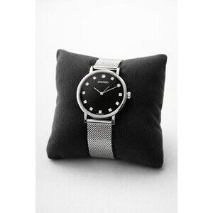 Women's MOVADO Museum Classic Black Diamond Quartz Watch